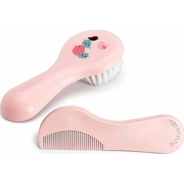 Suavinex Pack Cepillo + Peine Infantil Hygge Rosa-image