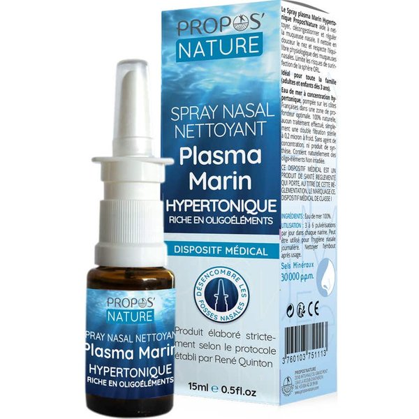 Propos Nature Spray Nasal Plasma Marino HipertóNico Bio 15Ml-image
