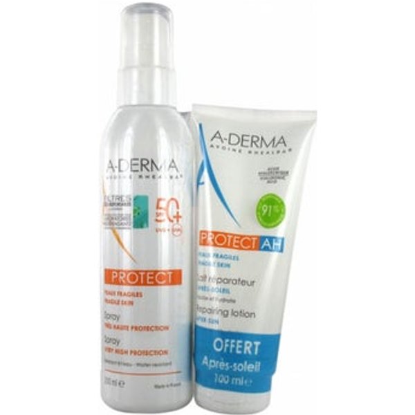 A-Derma Protect SPF50+ Spray 200Ml + Protect-Ah Leche Reparadora 100Ml-image