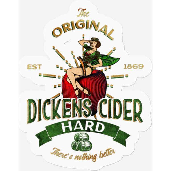 The Original Hard Dickens Cider - Dickens Cider - Stickers-image