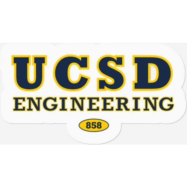 Ucsd Engineering (Area Code) - Ucsd - Stickers-image