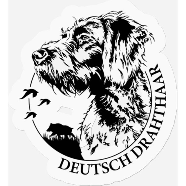 Proud Deutsch Drahthaar Dog Portrait - Deutsch Drahthaar - Stickers-image