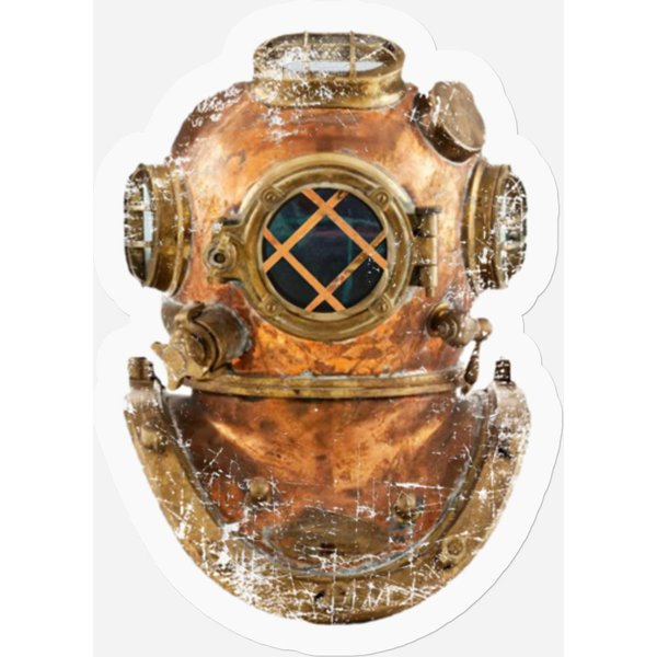 Vintage Diving Helmet - Deep Sea Diver - Stickers-image