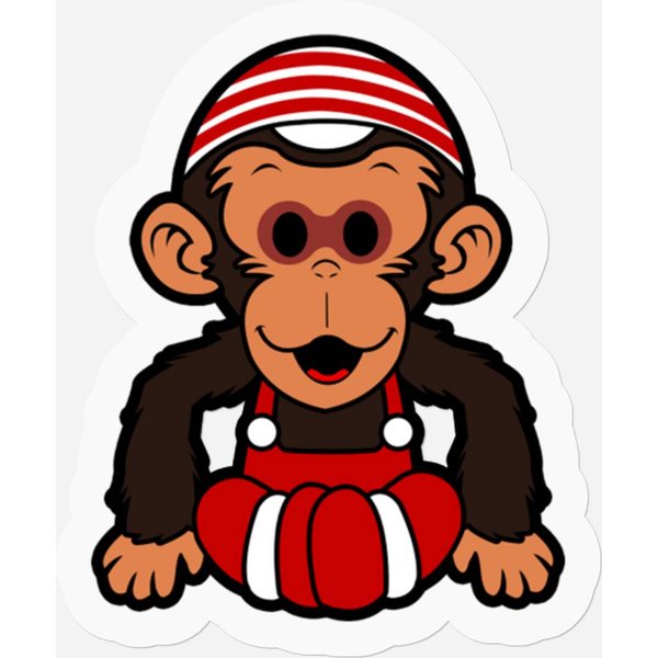 Cute Chim Chim Speed Racer Monkey - Speed Racer - Stickers-image
