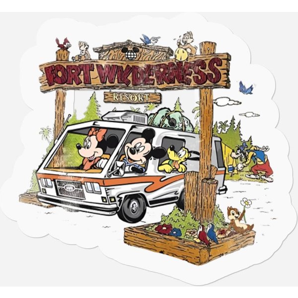 Vintage Fort Wilderness Stickers-image