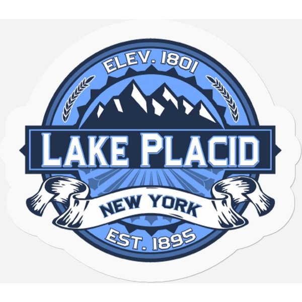 Lake Placid Logo Blue Stickers-image