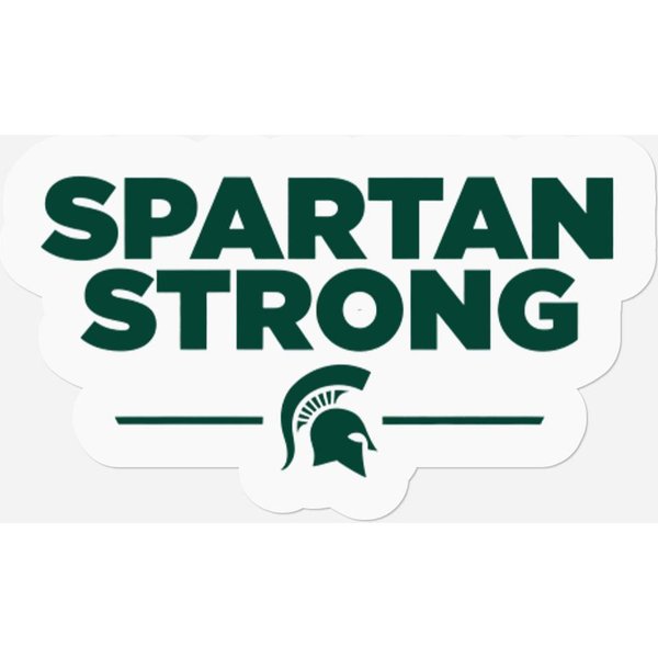 Spartan Strong Msu Stickers, We Are All Spartans Donate For Spartan Strong Fund Stickers-image