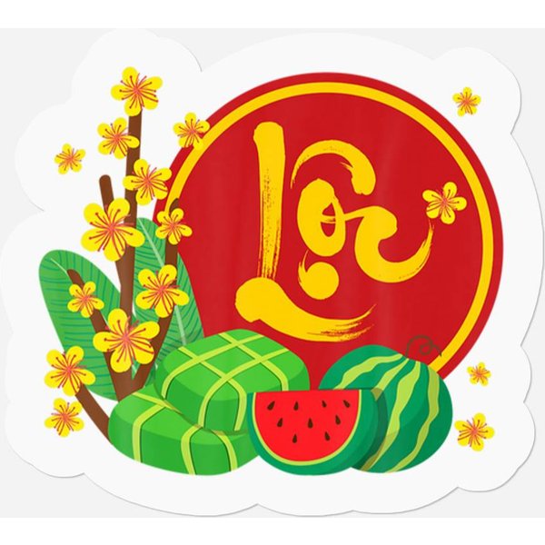 Lunar Vietnamese New Year Decorations 2022 | Phuc Stickers-image