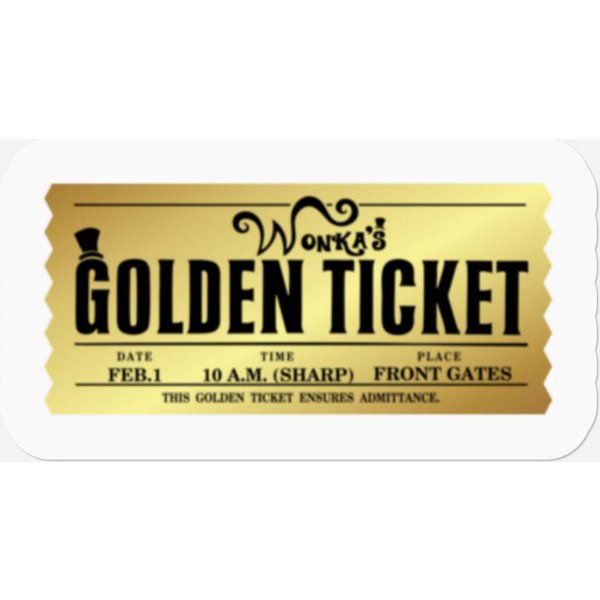Wonka Golden Ticket Stickers-image