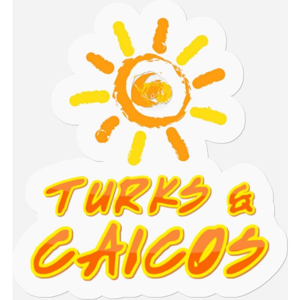 Turks & Caicos Bright Yellow & Orange Stickers-image