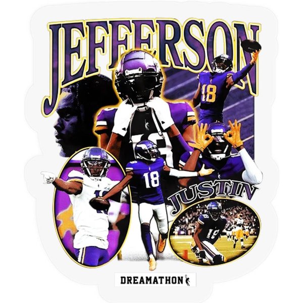 Justin Jefferson Dreams Vintage Stickers-image