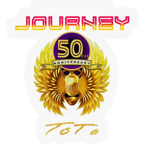 Journey Freedom Tour 2023 Journey 50Th Anniversary Stickers, Rock Tour 2023 Merch-image