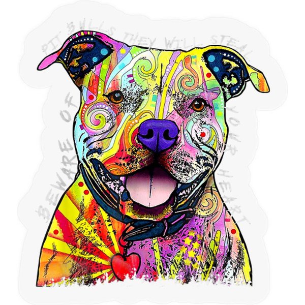 Beware Of Pit Bulls, They Will Steal Your Heart Funny Dogs Stickers Stickers-image