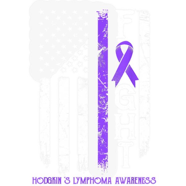 Hodgkin's Lymphoma Warrior Us Flag Stickers Stickers-image