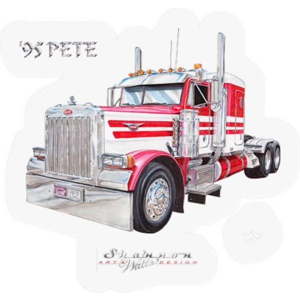 Peterbilt Semi Truck Stickers-image