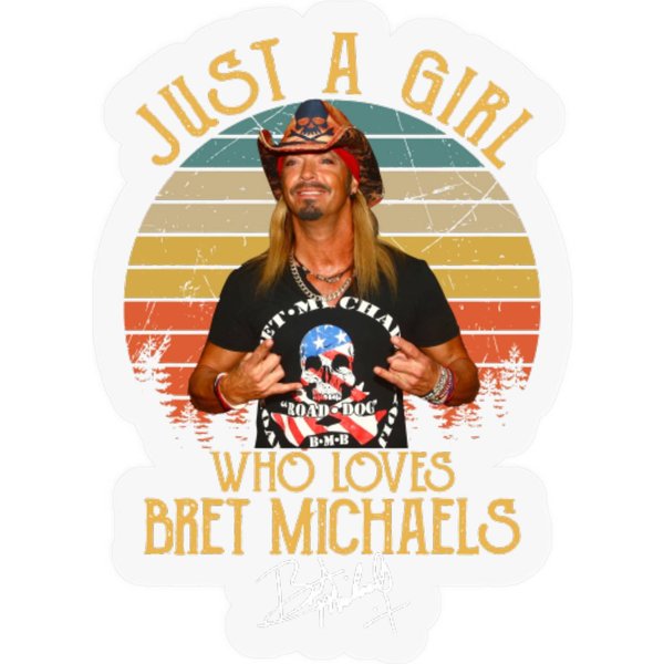 Gift Idea Michaels Male Singer Bret Songwriter Funny Graphic Gifts Stickers-image