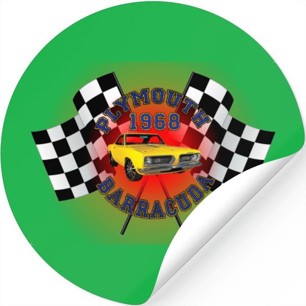 Men's 1968 Plymouth Barracuda Stickers-image