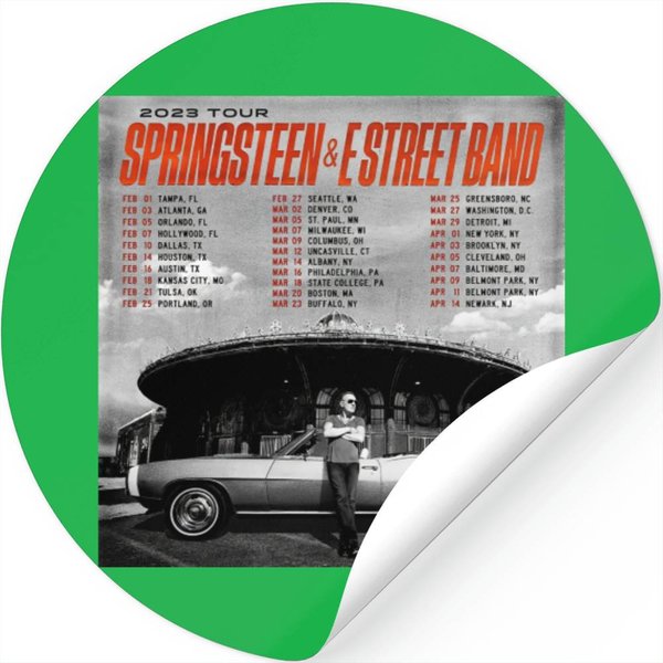 Bruce Springsteen 2023 Tour Stickers, Springsteen N E Street Band Tour Stickers-image