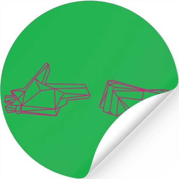 Run The Jewels 4 Wireframe Pink Active Stickers-image