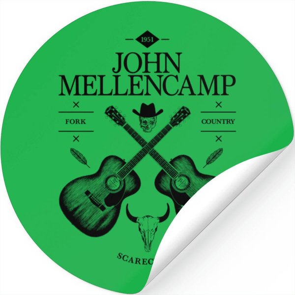 John Mellencamp Acoustic Guitar Vintage Logo Stickers-image