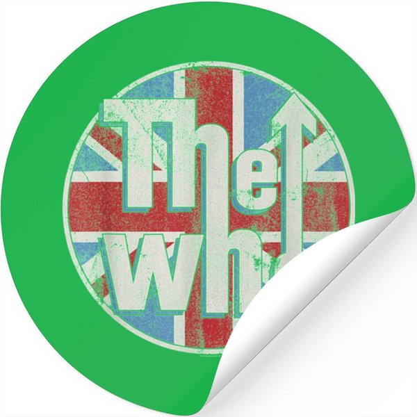 The Who Vintage Distressed Union Jack Circle Essential Stickers-image