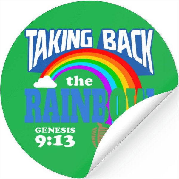Funny Taking Back The Rainbow Genesis 9:13 Stickers-image