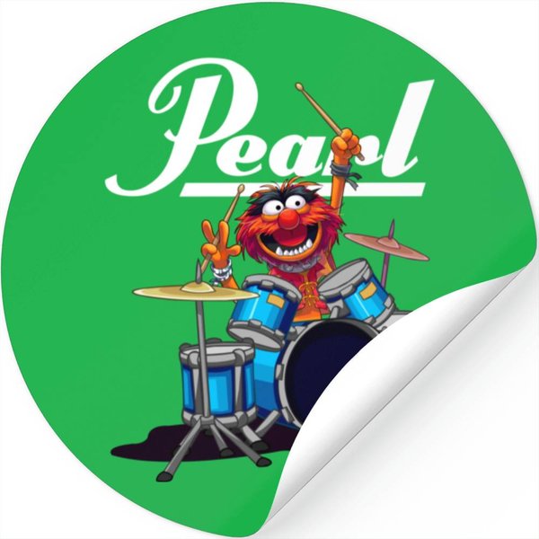 The Muppet Show Animal Playing Pearl Drums Stickers-image