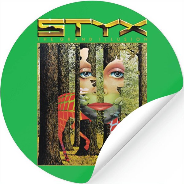 Band The Styxs Grand Illusion Vintage Essential Stickers-image