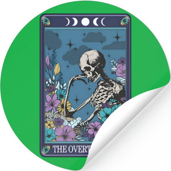 Overthinker Stickers, Tarot Card Stickers, Tarot Card Gift, Sarcastic Stickers-image
