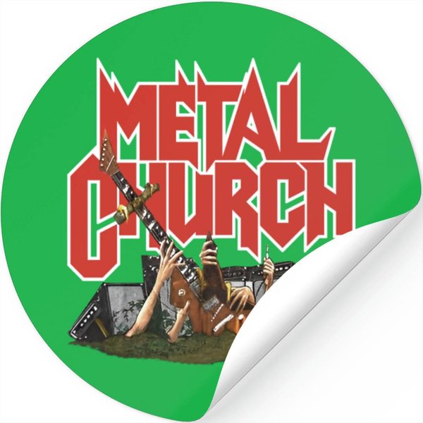Vintage 90S Metal Church Human Factor Would Tour Stickers-image