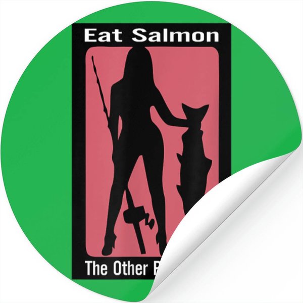 Eat Salmon The Other Pink Meat Stickers Stickers-image