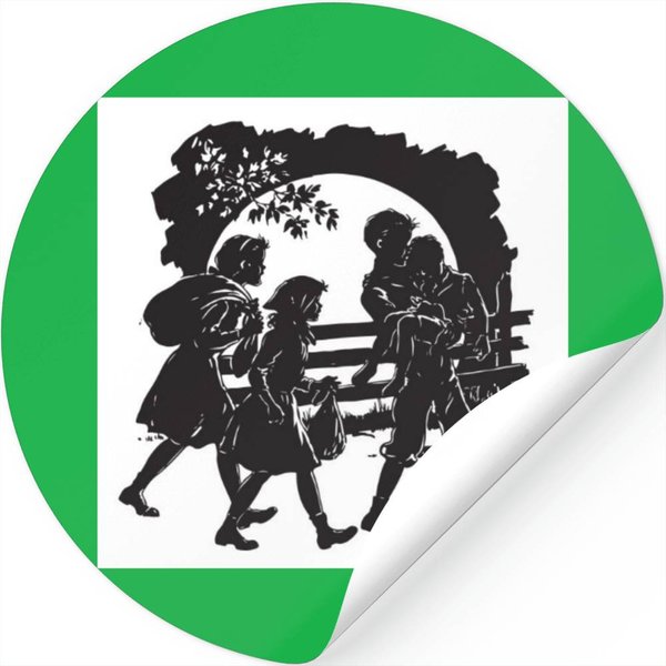 Iconic Boxcar Children Silhouette Stickers-image