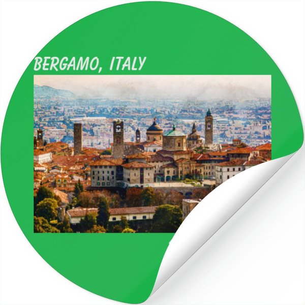 Citta Alta In Bergamo, Italy Stickers-image