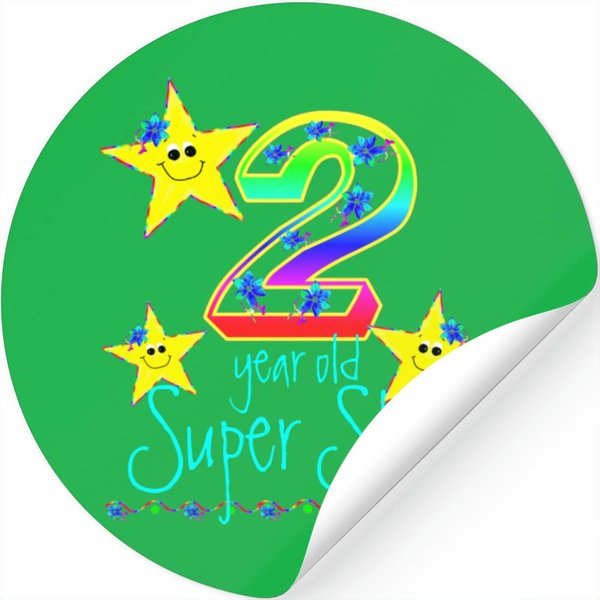 Girls 2 Year Old Super Star Stickers-image