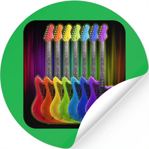 Rainbow Spectrum Electric Guitar Stickers-image