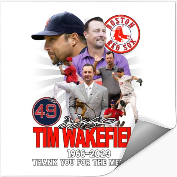 Rip Tim Wakefield 1966 - 2023 Stickers, Thank You Stickers, Sports Legend Stickers-image