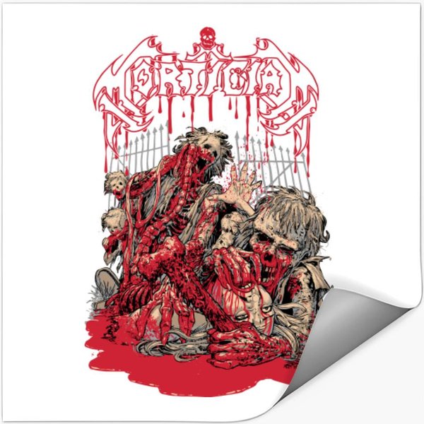 Mortician Bloodcraving Stickers, Mortician Band Album Stickers-image