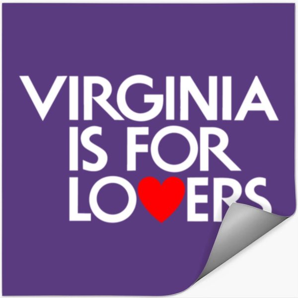 Vintage Virginia Is For Lovers Logo Sign Stickers-image