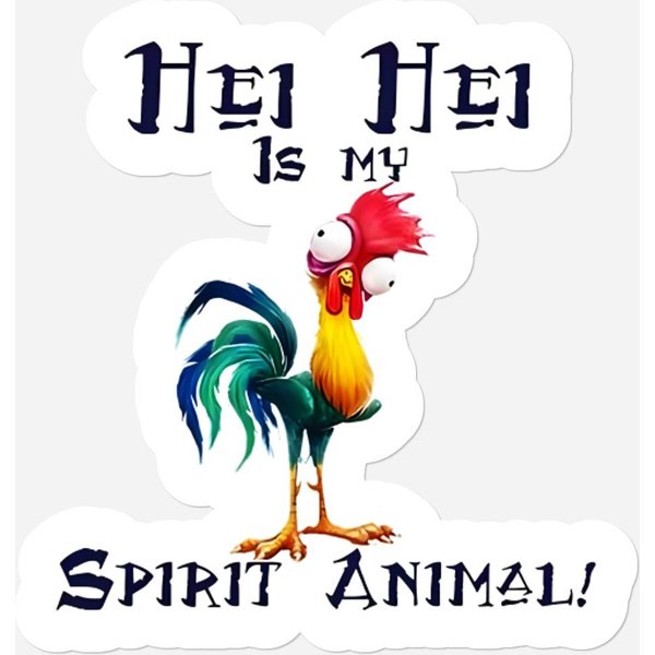 Hei Hei Is My Spirit Animal Chicken Stickers Meme Gift-image