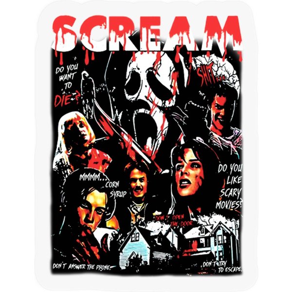 Scream Ghostface Stickers, Halloween Stickers, Horror Movie Stickers-image