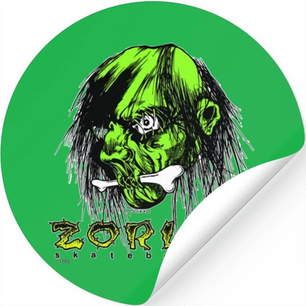 Pushead Zorlac Skateboards Shrunken Head Classic Stickers-image
