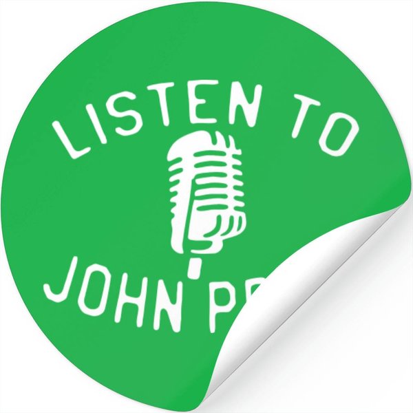Listen To John Prine Stickers-image
