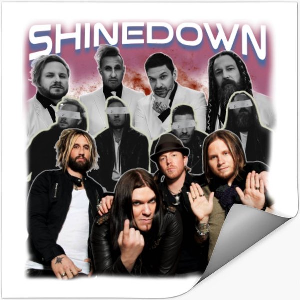 Shine Down Music Stickers, Vintage Shine Down Merch Lyric Album Art Stickers-image