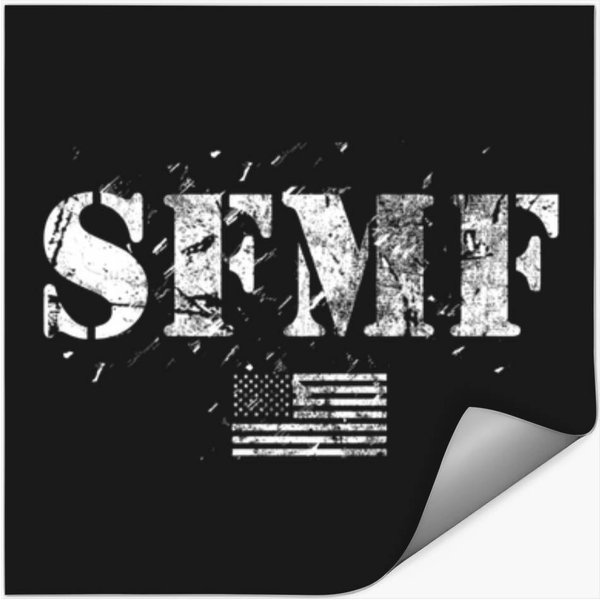 American Military Usa Flag Pride Stand Aside Sfmf White Stickers-image