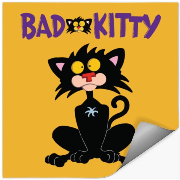 Bed Time For Bad Kitty Stickers-image