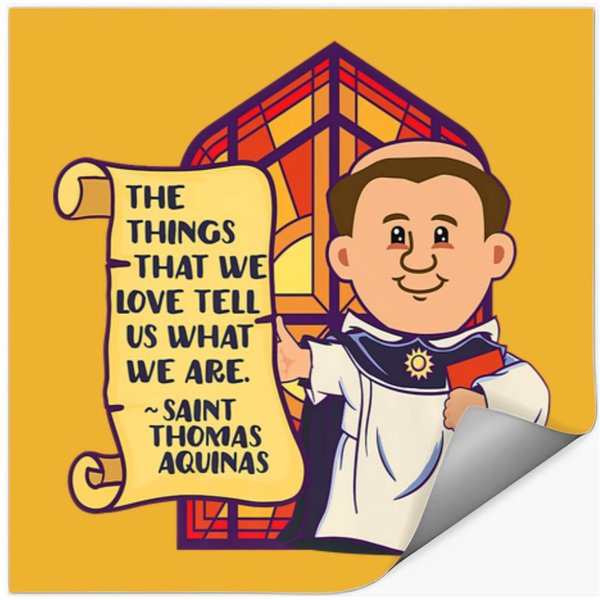 St Thomas Aquinas Quotes Summa Theologica Cathol Stickers-image