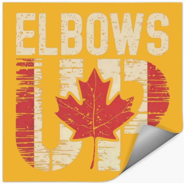 Elbows Up Canada Stickers, Canadian Pride Stickers-image