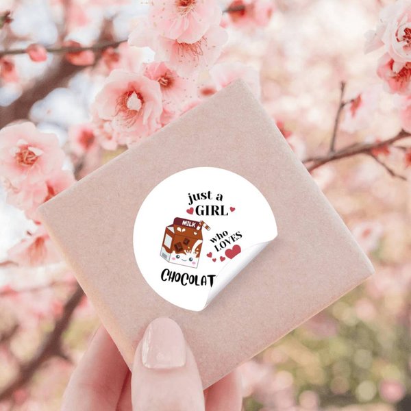 Just A Girl Who Loves Chocolate Milk Stickers-image