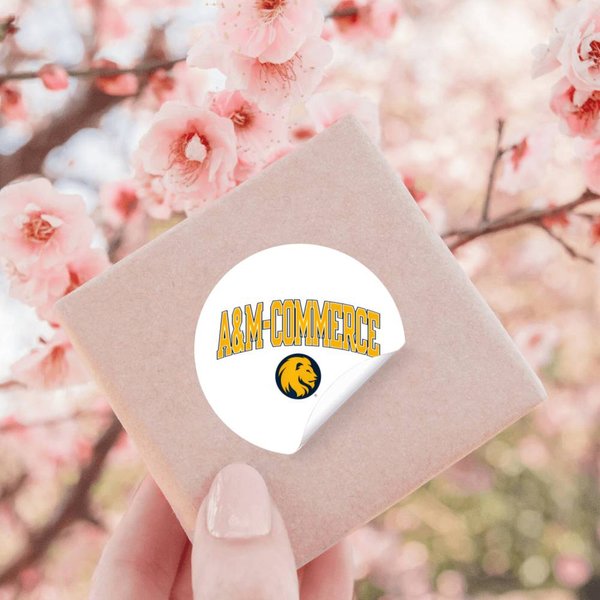 Texas Am Commerce Lions Arch Over Officially Licensed Long Sleeve Stickers-image