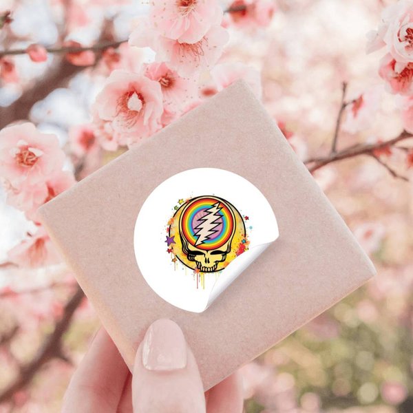 Grateful Yellow Skull Dead Stickers-image